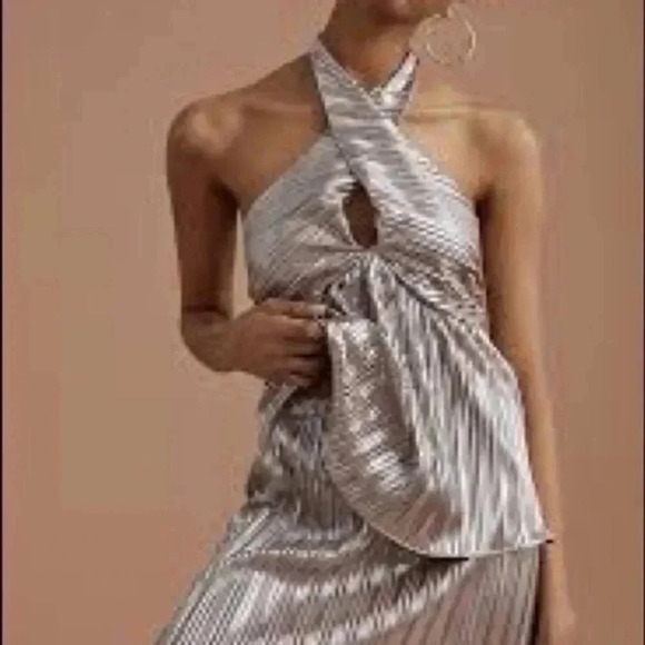 Anthropologie shimmer V Neck Tank Size Large - Picture 2 of 10